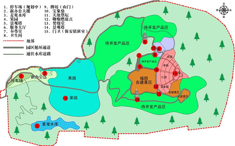 宝象山公墓规划平面图